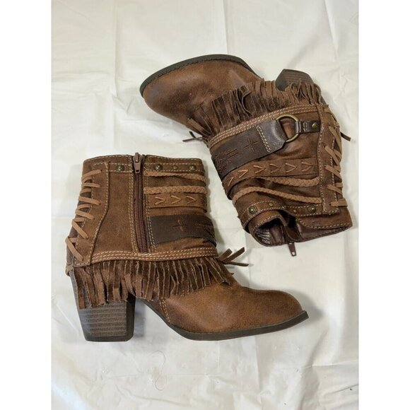 JellyPop Rugby Bootie Brown Faux Leather Size 6 M - Picture 8 of 9